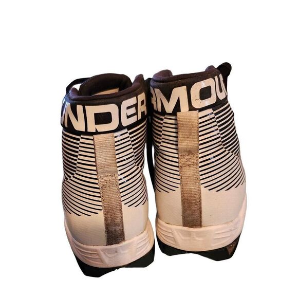 Football LW Cleat Under Armour Men's UA Hammer Phantom MC Black/White 9.5D US - Picture 3 of 5